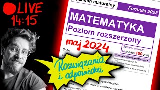 Czy będzie 100 na MATURZE ROZSZERZONEJ 2024 z matematyki❓Rozwiązania MATURA 2024 MATEMATYKA MAJ [upl. by Odoric613]