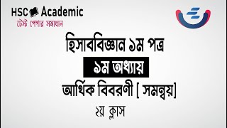 HSC 2024 Accounting 1st Paper Chapter 9 Test Paper Solving  আর্থিক বিবরণী  ভিকারুননিসা নূন কলেজ [upl. by Ardnak626]