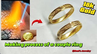 Making a 18k gold couple ring [upl. by Krystyna723]