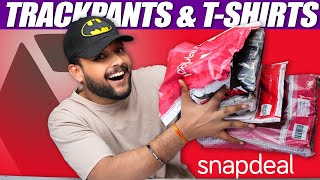 BEST TRACK PANTS amp TSHIRTS UNDER 500 on SNAPDEAL 🔥 Haul Review 2023  ONE CHANCE [upl. by Yahiya]