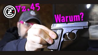 Klein aber fein  CZ Vz 45 in 635mm Browning25 ACP vs Glock 44 22lr [upl. by Lynnet]