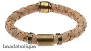 How to Make a Regaliz® Braided Cork Cord Bracelet [upl. by Eelessej397]