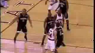 Chris Paul Punches Julius Hodge In the Crotch [upl. by Ehcnalb430]