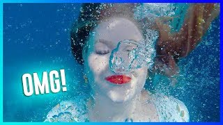 TESTING WATERPROOF MAKEUP UNDERWATER  NikkieTutorials [upl. by Enneibaf]