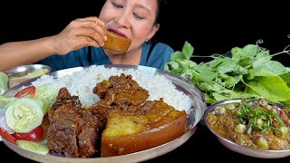 SPICY PORK CURRY 🔥🔥🔥WITH RICESEBOT THANGJING ERONBA🔥🔥EATING SHOW 😋😋 [upl. by Augustin]