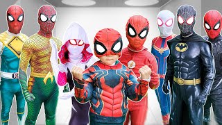 What If ALL COLOR SPIDERMAN In 1 House Rescue KID SPIDER MAN With SUPERHERO Power Funny Action [upl. by Ellessig]