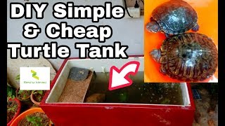 Simple and Cheap Turtle Tank DIY HOW TO SET UP TURTLE TANK DIY Fridge Fish Tank [upl. by Hseham538]