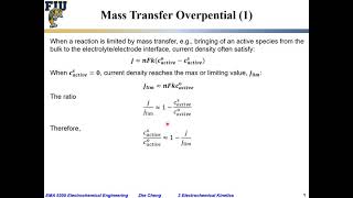 Electrochem Eng L0330 Limiting current density and mass transfer overpotential [upl. by Selbbep785]