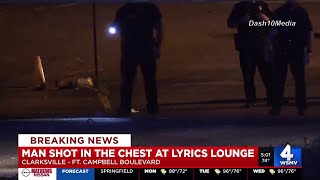 Man shot in chest outside Clarksville lounge [upl. by Ahsieym]