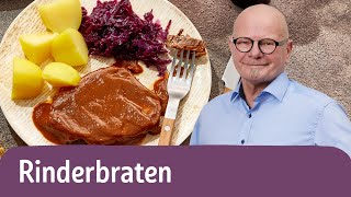 Rinderbraten im Schnellkochtopf 🍲  REWE Deine Küche [upl. by Tonie]