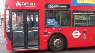 T282 LJ13CHX on the Bus Route 60 inStreatham Station to Old CoulsdonTudor Rose [upl. by Meerek]