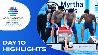 Day 10  Highlights  World Aquatics Championships  Doha 2024 [upl. by Eaner287]