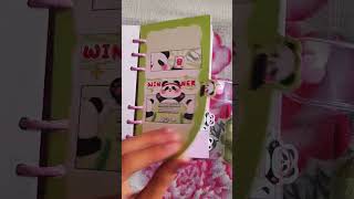 kawaii panda binder diary unboxing kawaii binder amazon unboxing [upl. by Htinnek920]