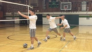 Right Side Spiking FOOTWORK  How to SPIKE a Volleyball Tutorial [upl. by Leahcimnaj]