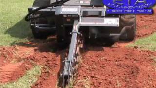 SkidSteer Trencher Bradco 625 Trencher [upl. by Odnomra]