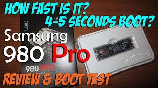 Boot Times of the SAMSUNG 980 PRO NVMe PCIe 40 SSD  Review amp Benchmark [upl. by Ralat]