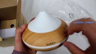 Diffuseur dhuiles essentielles Led AUKEY de chez Amazon  Déballage amp Test [upl. by Ecraep38]