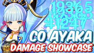 C0 KAMISATO AYAKA DAMAGE SHOWCASE Ayaka Build Guide amp Gameplay Tips  Genshin Impact 20 [upl. by Nylrahc]