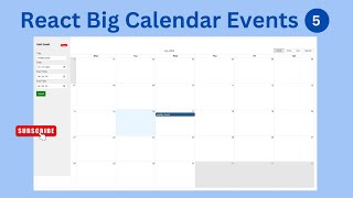 React Big Calendar Crud App  Add Update Delete Event Part 5 [upl. by Odell]