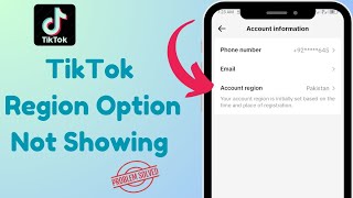 How to fix TikTok region option is not showing  iphoneAndroid2024 [upl. by Lizzie]