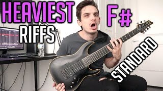 Heaviest Riffs F Standard [upl. by Yelsnya]