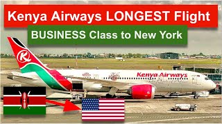 Kenya Airways BUSINESS Class to NEW YORK on the 787 [upl. by Llemor]