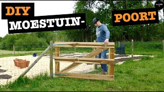 Simpele DIY Tuinpoort Maken  No Dig Moestuin Update [upl. by Morlee]