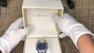 Unboxing and Reviewing The Versace Greca Logo Watch 41mm [upl. by Kraul335]