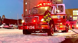 🌟 FOAM OPERATIONS 🌟 FDNY Queens 5th Alarm 1086 Box 6066 Fire was Throughout a 2 Story Tire Shop [upl. by Eseila156]