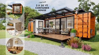 Container House  1 Bedroom  Modern and luxury  2 x 20 ft [upl. by Aivatnohs949]