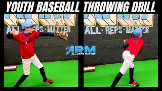 Baseball Throwing Drill For Beginner Youth Guys [upl. by Ennairrek136]