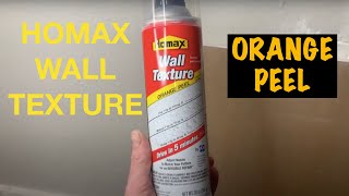 HOMAX Brand Orange Peel Dry Wall Texture Spray Can Tutorial Demonstration HOMAX Wall Texture [upl. by Etta]