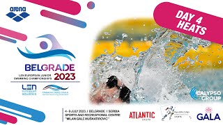 DAY 4  Heats  LEN European Junior Swimming Championships 2023 [upl. by Nairda375]