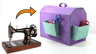 DIY HOMEMADE SEWING MACHINE COVER from Waste CARDBOARD [upl. by Eniamrahc]