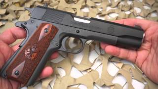 Springfield 1911 A1 45ACP Semi Auto Milspec Pistol Review  Texas Gun Blog [upl. by Annotahs492]