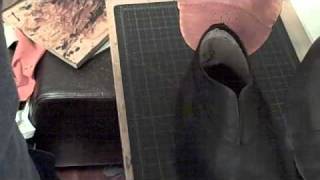 How to Make a Shoe by Hand Part 5  Lining and topbeading [upl. by Akessej]