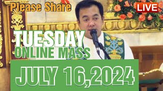 QUIAPO CHURCH LIVE MASS TODAY REV FR DOUGLAS BADONG JULY 16 2024 [upl. by Airdna]