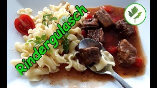 Rindergulasch kochen  Unterschied zwischen Ragout und Gulasch [upl. by Adnaram]