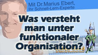 Was versteht man unter funktionaler Organisation [upl. by Eggleston868]