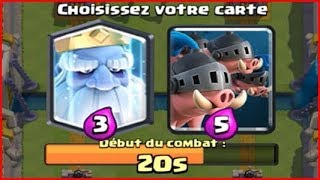 CLASH ROYALE FR SUPER DEFI DU TIRAGE COCHONS ROYAUX VS MEGA BOULE DE NEIGE 4 [upl. by Peterman]