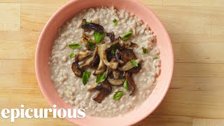 How to Make Risotto with Mushrooms and Leeks  Epicurious [upl. by Colwin417]