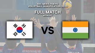 KOR vs IND  Full Match  AVC Mens Tokyo Volleyball Qualification 2020 [upl. by Bethesda]