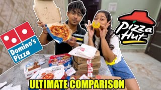 DOMINOs vs PIZZA HUT🍕😱 Ultimate Comparison🤔  Food Challenge😋 [upl. by Ban]