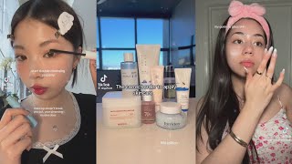 skincare tiktok compilation 🫧  rose compilations [upl. by Hindu]