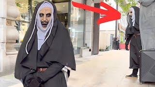 The Best scare Prank Of Nun Prank 2023 Best Reactions [upl. by Otrepur]