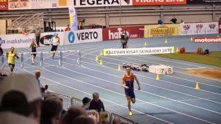 Karsten Warholm indoor World Record old 300m hurdles 1122017 [upl. by Mell]