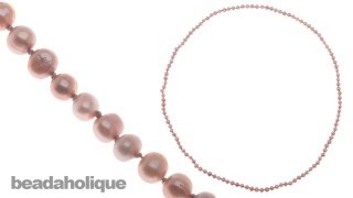 How to Make a Knotted Pearl Necklace without a Clasp [upl. by Picker]