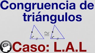 Congruencia de triangulos caso LAL ejercicios resueltos [upl. by Alywt]