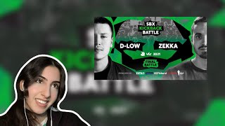 DLOW VS ZEKKA  FINAL  SBX KICKBACK BATTLE 2021  REACTION  CHRISMEELOVE [upl. by Aleahcim]