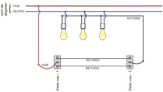 Como ligar 3 lâmpadas com 2 interruptores paralelos threeway [upl. by Gnouh]